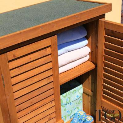 Mobiletto in legno da esterno Utile 3 - 87x45x1600 Cm