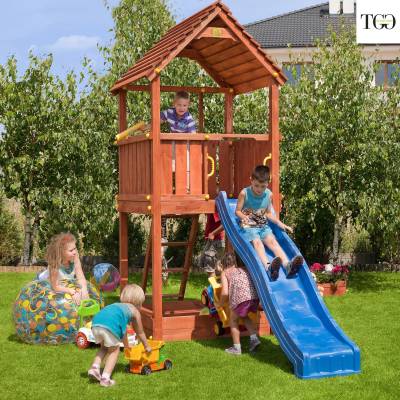 Scivolo in legno Fungoo Joy gioco in legno per giardino