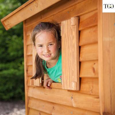 Casetta in legno con scivolo MyHouse 1 gioco in legno per giardino
