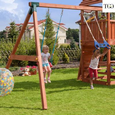 Scivolo Altalene e Arrampicata in legno Joy Move gioco in legno per giardino
