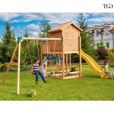 Casetta in legno con scivolo MOVE MySIDE  gioco in legno per giardino