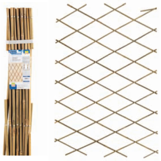 Grigliato estensibile in Bamboo 180x45 cm a maglia diagonale