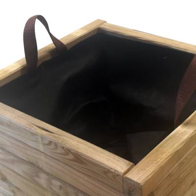 Fioriera in legno per giardino e terrazzo Cubo 40 x 40 cm