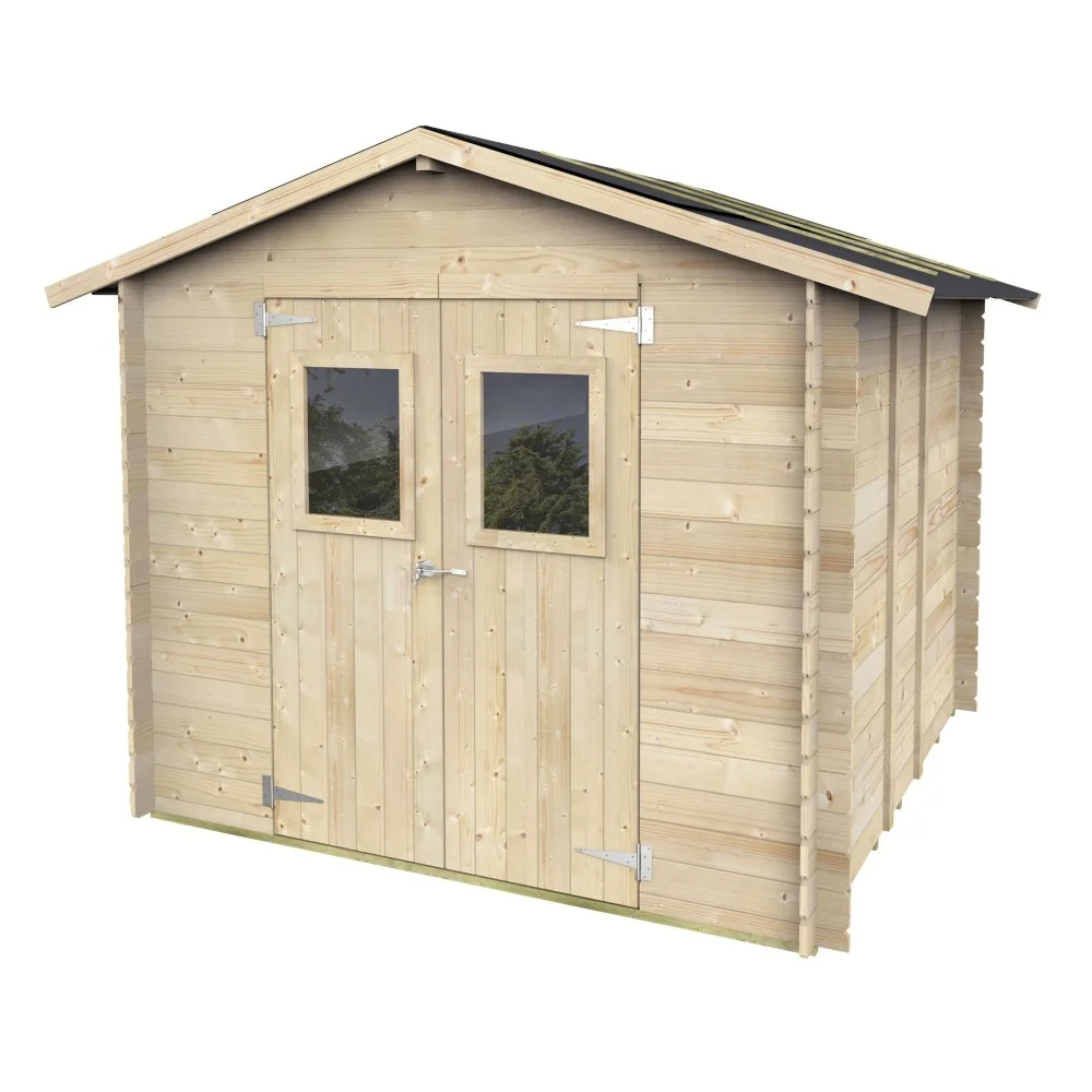 Casetta in legno Jack con porta doppia finestrata 248 x 248 cm Casetta in legno Jack con porta doppia finestrata 248 x 248 cm