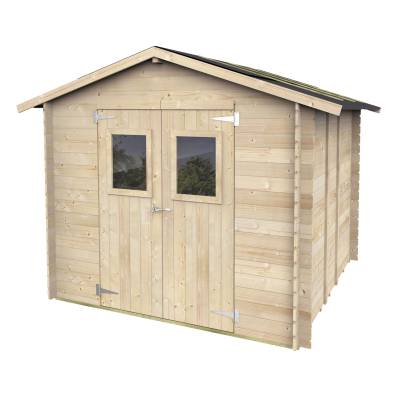 Casetta in legno Jack con porta doppia finestrata 248 x 248 cm
