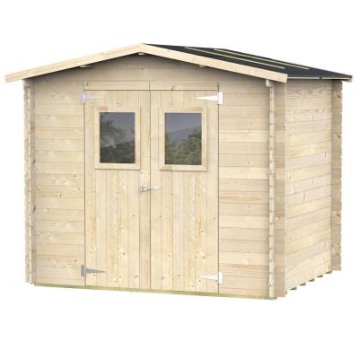 Casetta in legno Jack con porta doppia finestrata 248 x 198 cm