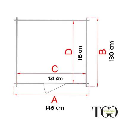 Casetta in legno Per Attrezzi Fausta con porta singola finestrata 146x130 cm