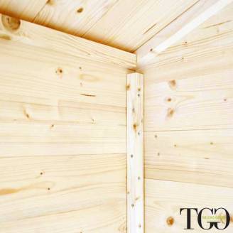 Casetta in legno Per Attrezzi Liana colore Grigio con porta singola e finestra 198x130 cm