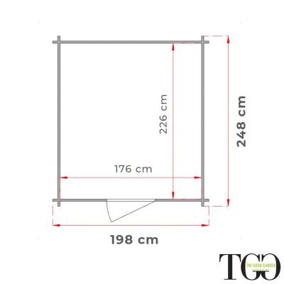 Casette in legno - Casetta in legno 2x2,5 Per Attrezzi Jack con por...