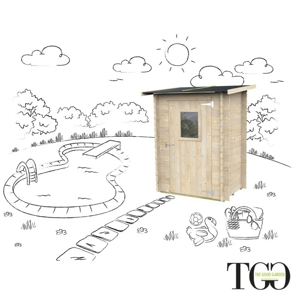 Casetta in legno 1,5x1 m Addossato Jack Per Attrezzi con porta singola finestrata Jack naturale Casetta in legno 1,5x1 m Addossato Jack Per Attrezzi con porta singola finestrata Jack naturale