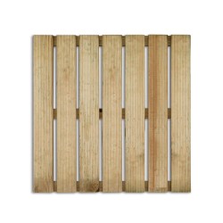 Mattonella 50x50 zigrinata in legno da esterno terrazzo e giardino