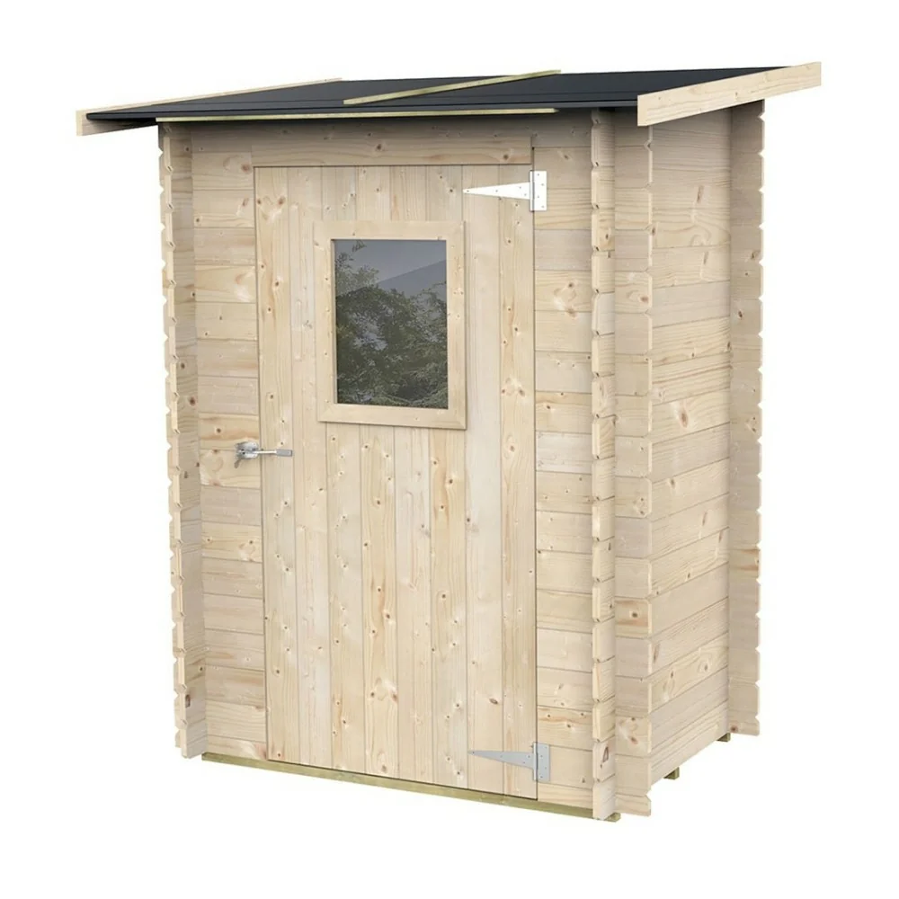 Casetta in legno 1,5x1 m Addossato Jack Per Attrezzi con porta singola finestrata Jack naturale Casetta in legno 1,5x1 m Addossato Jack Per Attrezzi con porta singola finestrata Jack naturale