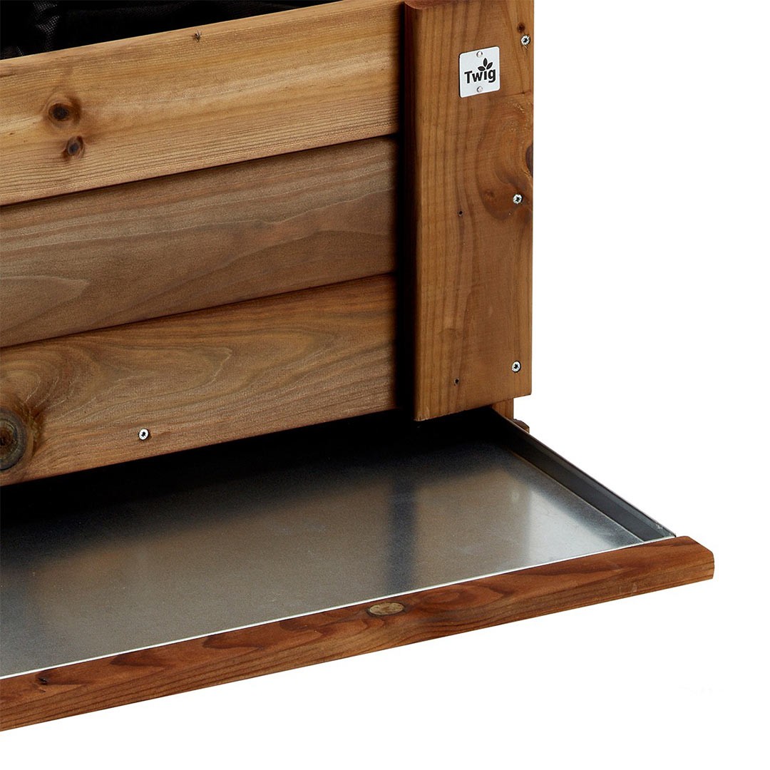 Vaschetta metallica per fioriera GardenBox a terra large 82 x 64 cm