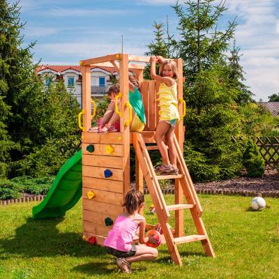 Scivolo in legno Fungoo® TipTop gioco per giardino 334 x 205 cm