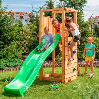 Scivolo in legno Fungoo® TipTop gioco per giardino 334 x 205 cm