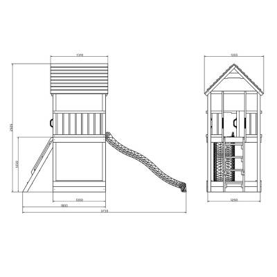 Scivolo in legno Fungoo® Joy gioco in legno per giardino