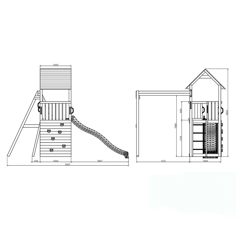 Scivolo e Altalena in legno Fungoo® Carol 2 Bianco gioco in legno per giardino Scivolo e Altalena in legno Fungoo® Carol 2 Bianco gioco in legno per giardino