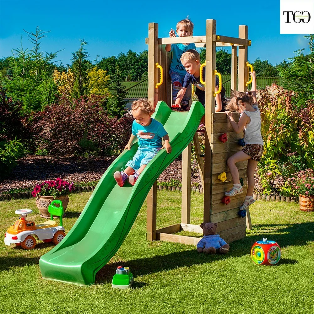 Scivolo e arrampicata in legno Fungoo® Funny 3 gioco in legno per giardino Scivolo e arrampicata in legno Fungoo® Funny 3 gioco in legno per giardino