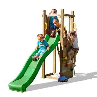 Scivolo e arrampicata in legno Fungoo® Funny 3 gioco in legno per giardino