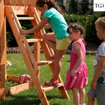 Scivolo in legno Fungoo Tip Top gioco per giardino 334 x 205 cm
