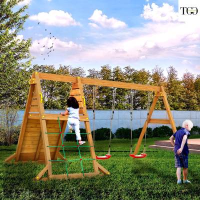 Altalena e Arrampicata in legno Fungoo SPIDER King gioco in legno per giardino