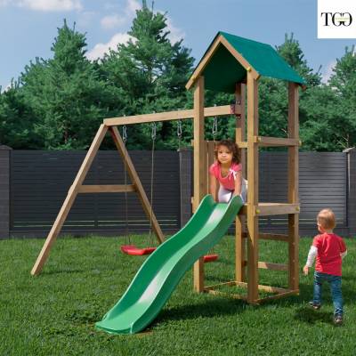 Scivolo con Altalena Fungoo Lucas giochi da giardino in legno