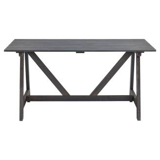 Tavolo da giardino - Set per giardino e terrazzo Tavolo + 2 Panche Ale in legno color grigio antracite.