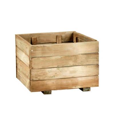 Fioriera da esterno Anny 40x40 in legno colore naturale