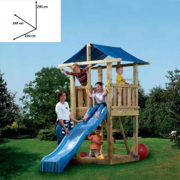 Gioco da Giardino in Legno con scivolo e sabbiera Happy3