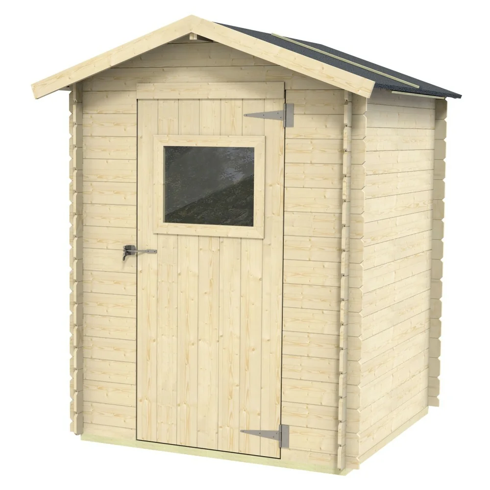 Casetta in legno Per Attrezzi Fausta con porta singola finestrata 146x130 cm Casetta in legno Per Attrezzi Fausta con porta singola finestrata 146x130 cm