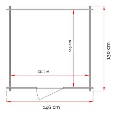 Casette in legno - Casetta in legno da giardino Mario 146X130 Box c...