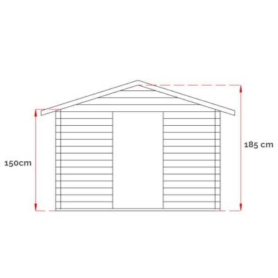 Casette in legno - Casetta in legno da giardino Mario 146X130 Box c...