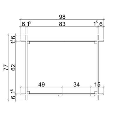 Arredo da esterno - Cuccia da esterno in legno Lilly 98X77 CM