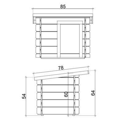 Arredo da esterno - Cuccia da esterno in legno LAILA 77x60 cm