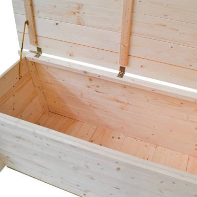 Baule Cassapanca in legno da esterno Giove 130X60X54H CM