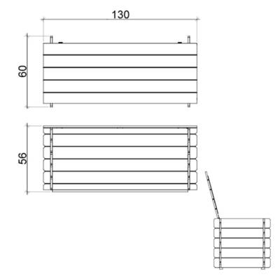 Baule Cassapanca in legno da esterno Giove 130X60X54H CM