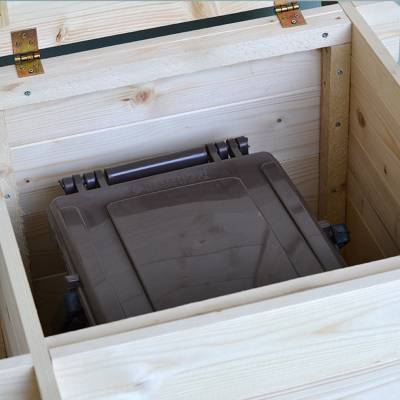Baule Cassapanca in legno da esterno Gaia 60x60x54H CM