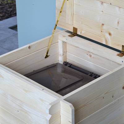 Baule Cassapanca in legno da esterno Gaia 60x60x54H CM