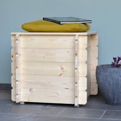 Baule Cassapanca in legno da esterno Gaia 60x60x54H CM