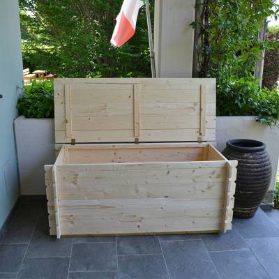 Baule Cassapanca in legno da esterno Giove 130X60X54H CM