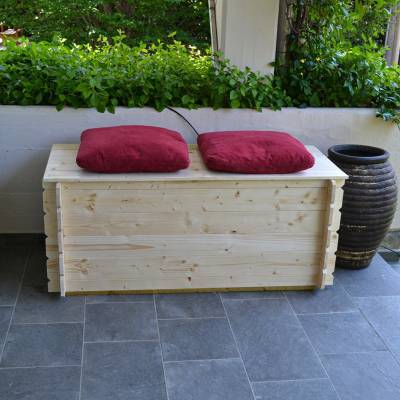 Baule Cassapanca in legno da esterno Giove 130X60X54H CM