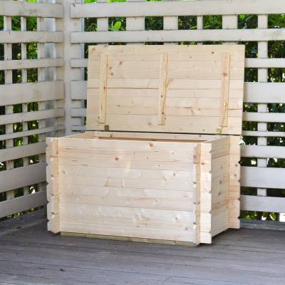 Baule Cassapanca in legno da esterno Giunone 98X60X54H CM