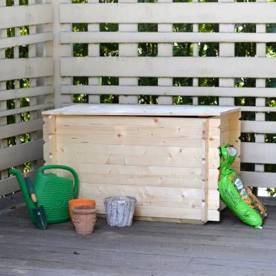 Baule Cassapanca in legno da esterno Giunone 98X60X54H CM