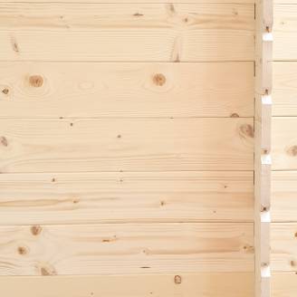 Casetta in legno 1,5x1 m Addossata Jack per Attrezzi con porta singola finestrata