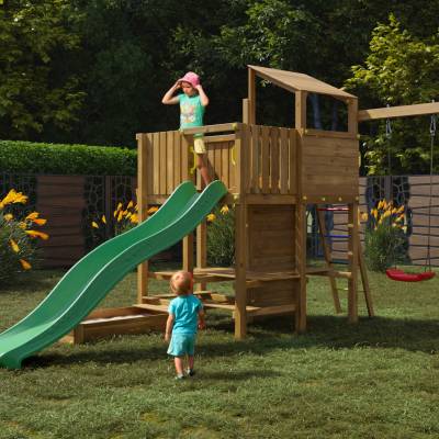 Parco giochi in legno Playland JoyHop TGG Play Con Scivolo Altalena E Tavolo Picnic