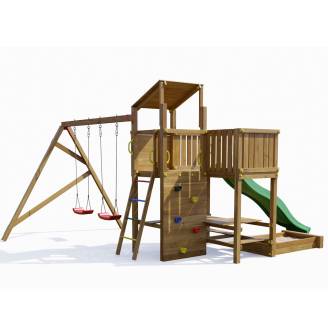 Parco giochi in legno Playland JoyHop TGG Play Con Scivolo Altalena E Tavolo Picnic
