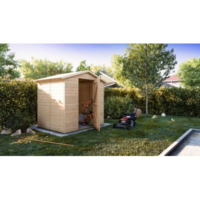 Casetta in legno da giardino Lady 2x2 cm personalizzabile spessore 19mm