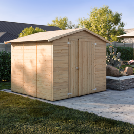 Casetta in legno da giardino Lady 2.5x2.5 cm personalizzabile spessore 19mm