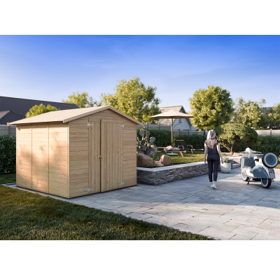 Casetta in legno da giardino Lady 2.5x2.5 cm personalizzabile spessore 19mm