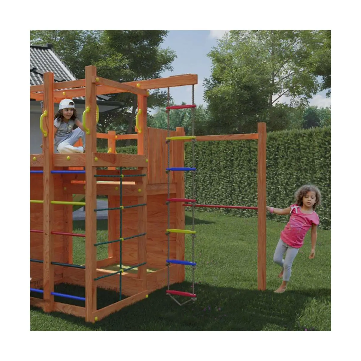 Wickey Parco giochi in legno TinyPlace Giochi da giardino con altalena